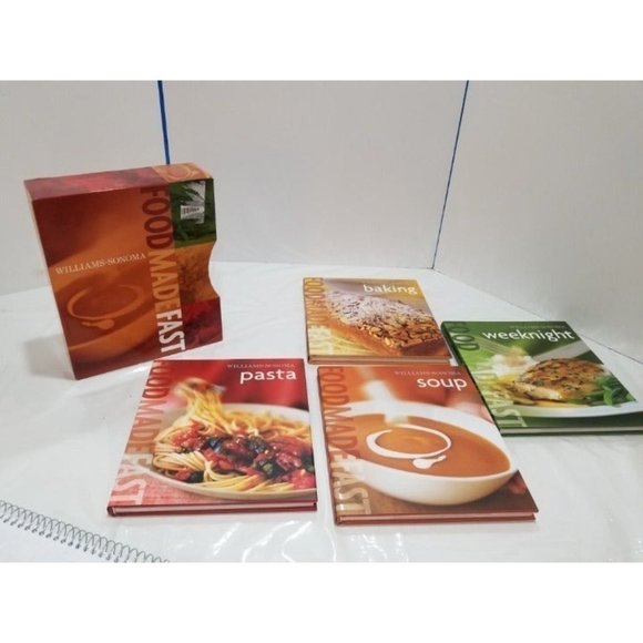 Williams Sonoma Set of 4 Cook Books food made fast bakery, soup, weeknight pasta - Picture 1 of 7